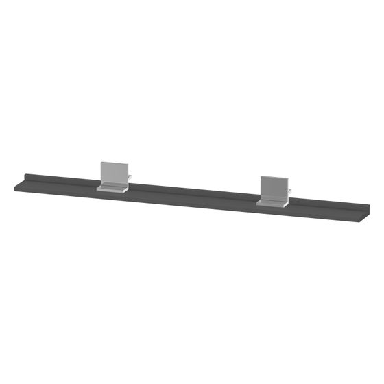 Duravit Sivida Spiegel-Ablage 1280x115x35mm Chrom/Graphit Matt ohne Konsolenträger