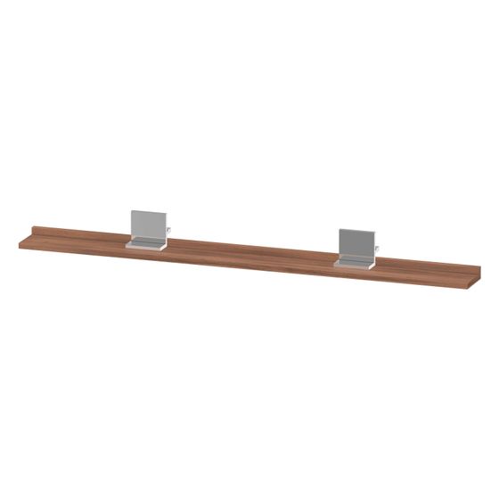 Duravit Sivida Spiegel-Ablage 1280x115x35mm Chrom/Nussb. Matt ohne Konsolenträger