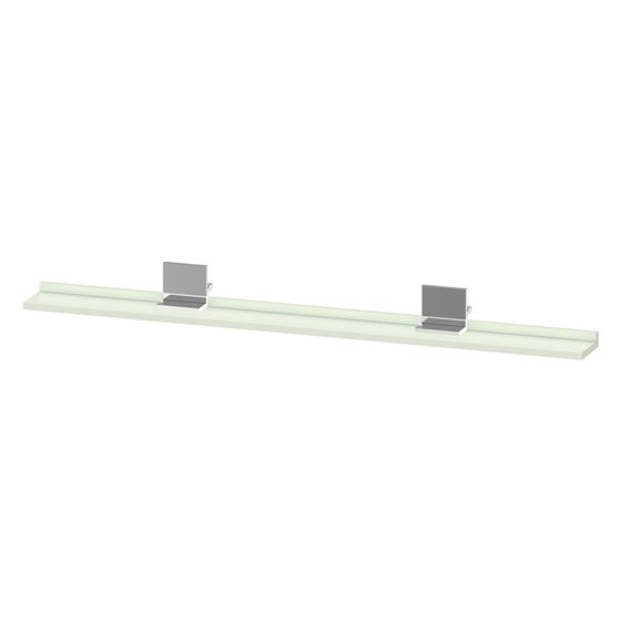Duravit Sivida Spiegel-Ablage 1280x115x35mm Chrom/Blassgrün Matt ohne Konsolenträger