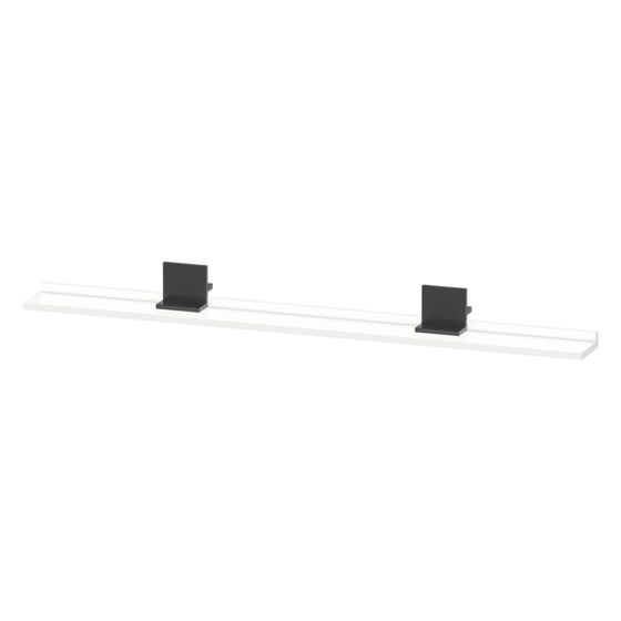 Duravit Sivida Spiegel-Ablage 1280x115x35mm Diamantschwarz/Mattweiß ohne Konsolenträger