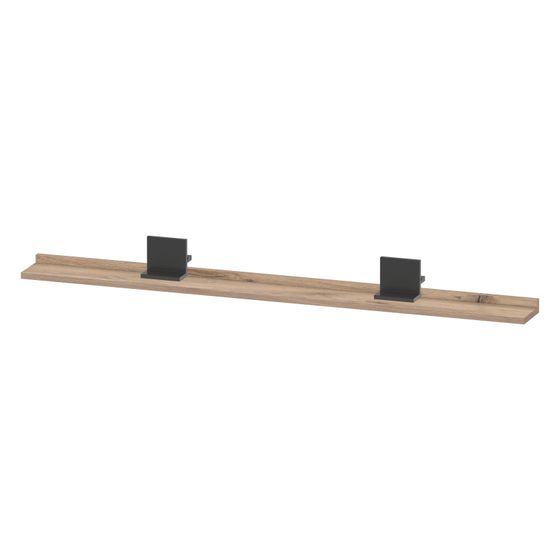 Duravit Sivida Spiegel-Ablage 1280x115x35mm Diamantschwarz/Eiche Marmoriert Matt ohne Konsolenträger