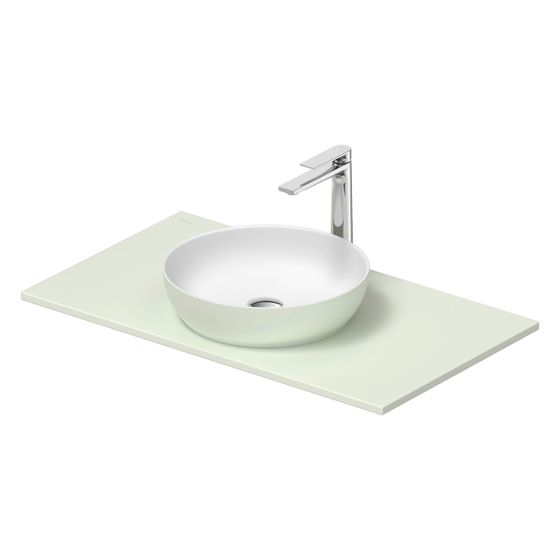 Duravit Sivida Aufsatzbecken mit Konsole 500x880x123mm Rund 1 Becken 1 Waschplatz Blassgrau Matt