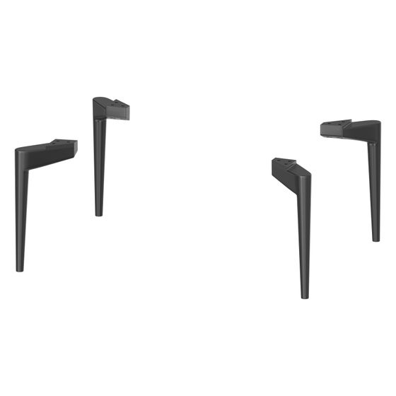 Duravit Sockelfuß Sivida 100x30x250mm 4er Set, Dia für Serie Sivida bodenstehende Konsolen-WT, WT-unterbau, Diamantschwarz