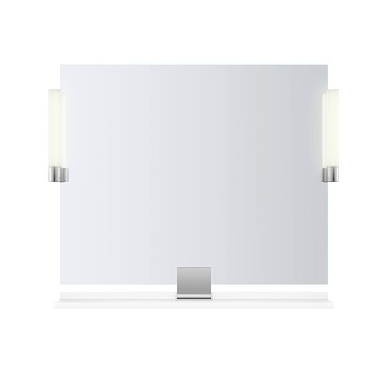 Duravit Sivida Spiegel Wandmontage 36x850x650mm Mattweiß LED 9W Betätigung Sensorschalter R/außen