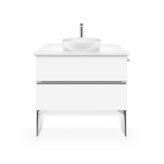 Duravit Sivida Aufsatzbecken 400mm, Weiß Seidenmatt, DuroCast Plus, rund, ohne Überlauf