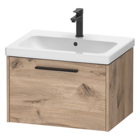 Duravit D-Code Waschtischunterbau wandhäng. 460x634x400mm Eiche Mar. Matt, 1 AZ, Griff Diam. mit Dämpfung
