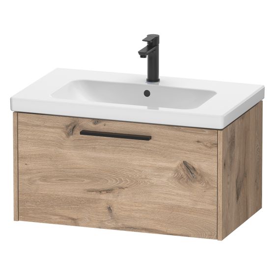 Duravit D-Code Waschtischunterbau wandhäng. 460x784x400mm Eiche Mar. Matt, 1 AZ, Griff Diam. mit Dämpfung