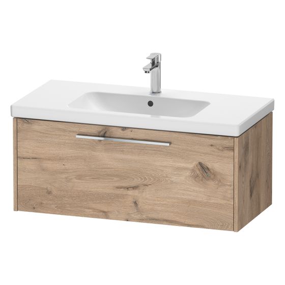 Duravit D-Code Waschtischunterbau wandhäng. 460x984x400mm, Eiche Marmoriert Matt, 1 Auszug, Griff mit Dämpfung