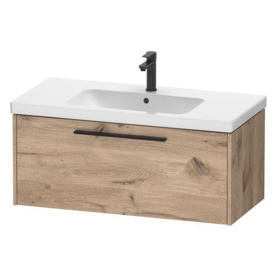 Duravit D-Code Waschtischunterbau wandhäng. 460x984x400mm Eiche Mar. Matt, 1 AZ, Griff Diam. mit Dämpfung
