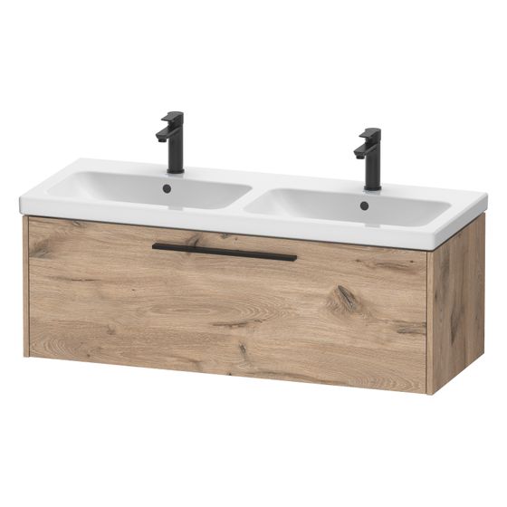 Duravit D-Code Waschtischunterbau wandhäng. 460x1184x400mm Eiche Mar. Matt, 1 AZ, Griff Diam. mit Dämpfung