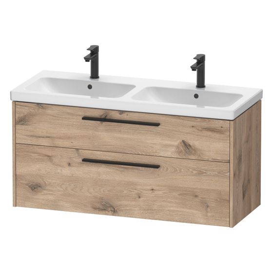 Duravit D-Code Waschtischunterbau wandhäng. 460x1184x555mm Eiche Mar. Matt, 1 Auszug/SK, Griff Diam.