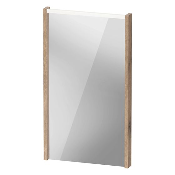 Duravit D-Code Spiegel Wandmontage 50x400x700mm Eiche Marmoriert LED oben 3W Betätigung extern