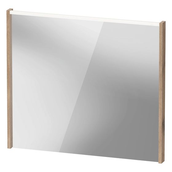 Duravit D-Code Spiegel Wandmontage 50x800x700mm Eiche Marmoriert LED oben 6W Betätigung extern