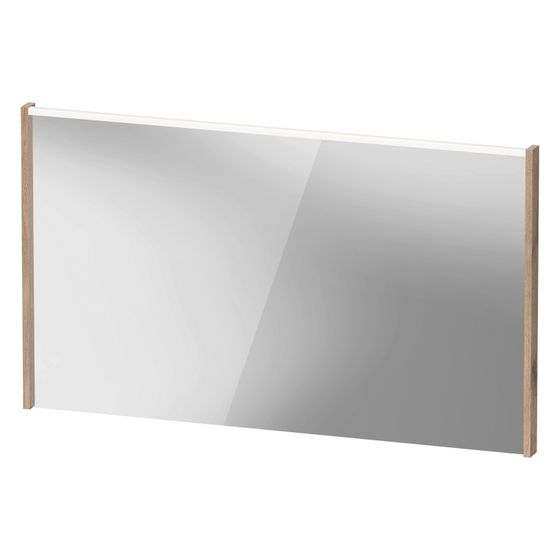 Duravit D-Code Spiegel Wandmontage 50x1200x700mm Eiche Marmoriert LED oben 9W Betätigung extern