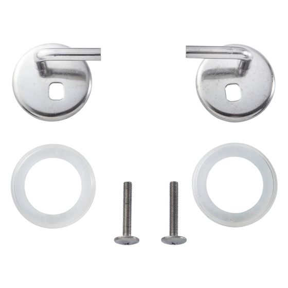 Duravit Scharnier-Set für WC-Sitz ohne Absenkautomatik, Chrom, 0063031000