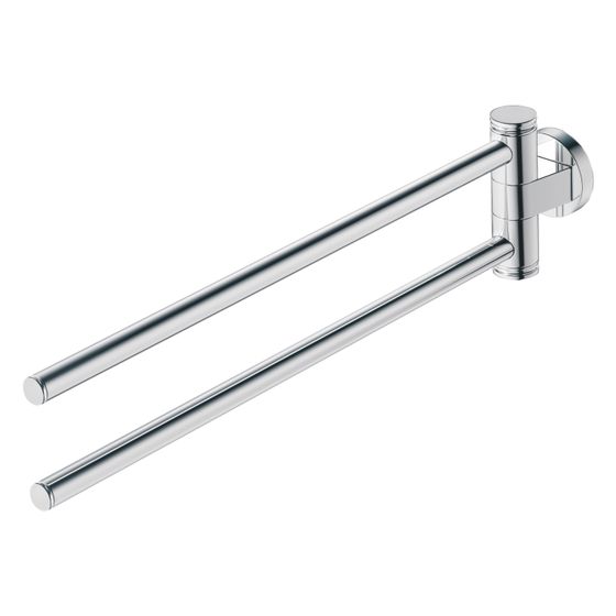 Duravit D-Code Handtuchhalter 447x50x90mm, Chrom, Messing, 2 Arme, mit Befestigungsmaterial, für Wandbefestigung