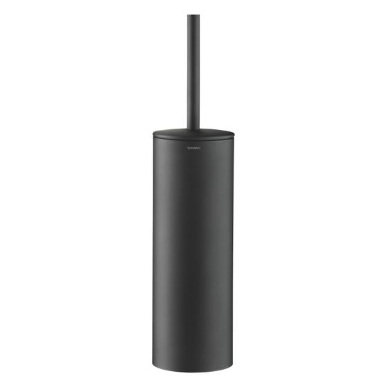 Duravit Bürstengarnitur D-Code 89x89x385mm, bodens.Mattschwarz, Kunststoff/Messing, Milchglas, Schraubbefestigung