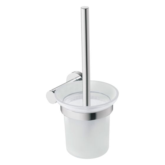 Duravit Bürstengarnitur D-Code 154x154x342mm, wandhäng. Chrom/Mattweiß, Messing, Schraubbefestigung