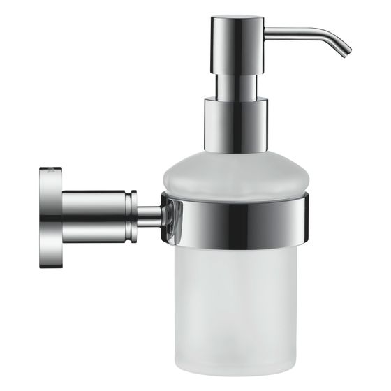 Duravit D-Code Seifenspender 145x69x220mm, Chrom/Mattweiß, Glas/Messing, Schraubbefestigung, 0,39l, wandhäng.