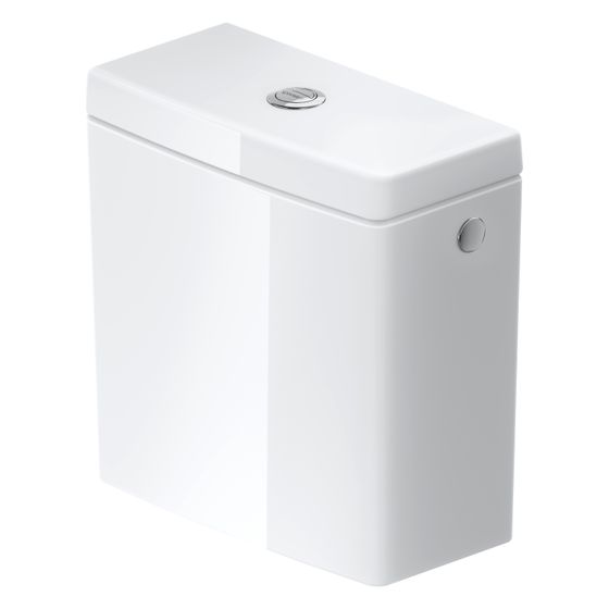Duravit Balcoon Spülkasten aus Keramik 175x350x360mm, Weiß Hochglanz, DuraShield, 4,5/3l, Dual Flush, Wasseranschluss R/L 3/8