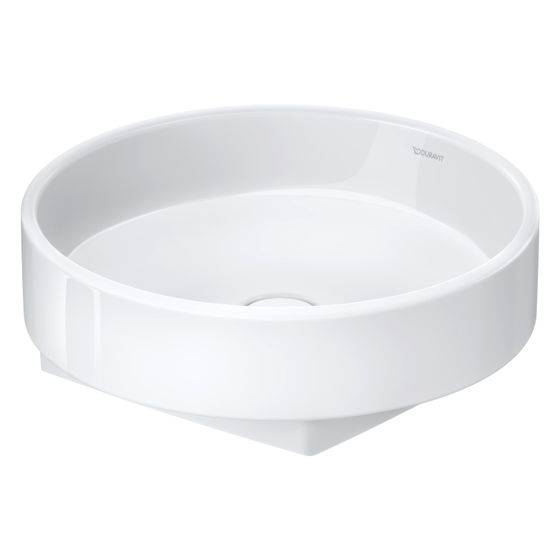 Duravit Balcoon Aufsatzbecken 450mm, Weiß Hochglanz, DuraShield, rund, ohne ÜL und HLB, geschliffen, RW glasiert
