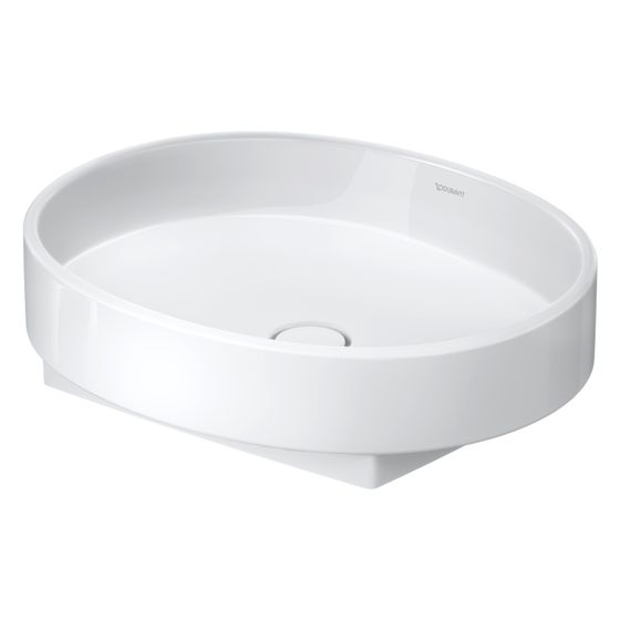 Duravit Balcoon Aufsatzbecken 550mm, Weiß Hochglanz, DuraShield, Oval, ohne Überlauf und HLB, geschliffen