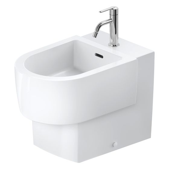Duravit Balcoon Stand Bidet 570x370x400mm Weiß Hochglanz DuraShield 1 HL mit Überlauf Back to wall