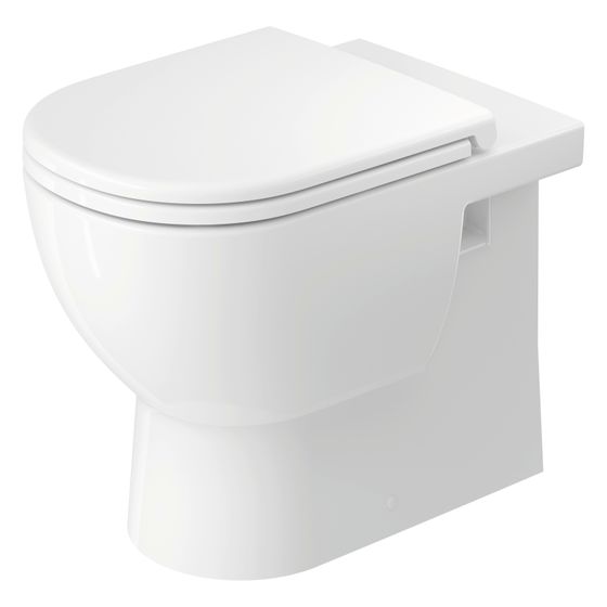 Duravit D-Code Stand WC 570x370x400mm Weiß Hochglanz Back to wall 45/3l Tiefspüler rimless waagerecht Position Hinten