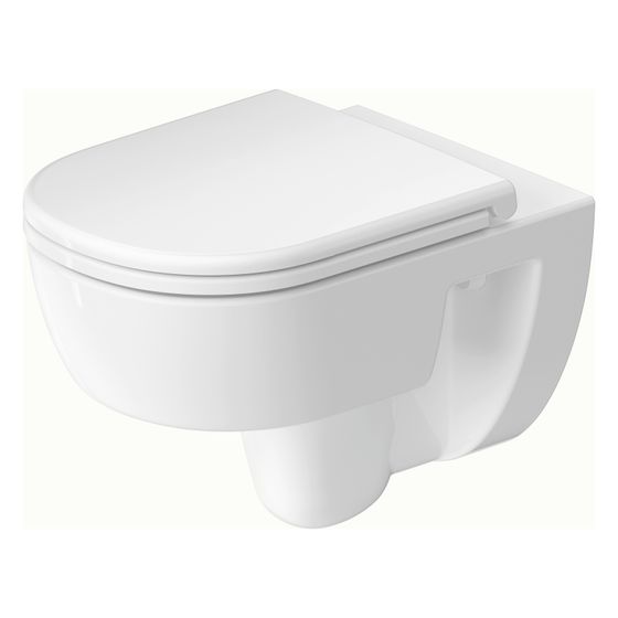 Duravit D-Code Wand-WC 540x370x360mm Weiß Hochglanz 2l Tiefspüler rimless waagerecht 2513090000