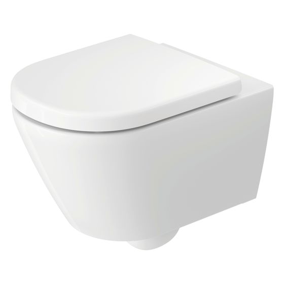 Duravit D-Code Wand-WC 540x370x360mm Weiß Hochglanz 45l Tiefspüler rimless waagerecht