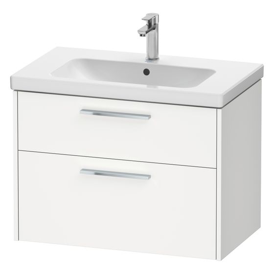 Duravit D-Code Waschtischunterbau wandhäng. 460x784x555mm, Mattweiß, 1 Auszug/Schubkasten, Griff mit Dämpfung