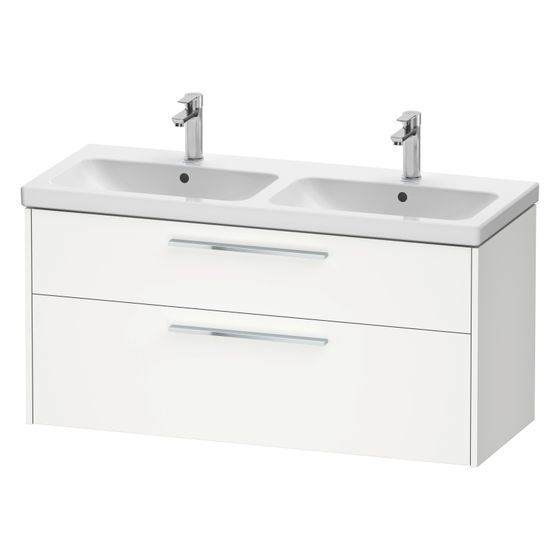 Duravit D-Code Waschtischunterbau wandhäng. 460x1184x555mm, Mattweiß, 1 Auszug/Schubkasten, Griff mit Dämpfung