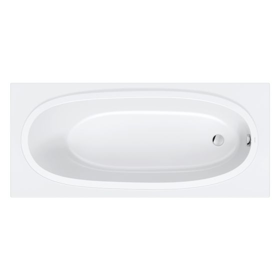 Duravit Balcoon Badewanne 480x750x1700mm, Weiß, Rechteckig, Einbau, 1 Rückenschräge variabel, 107l, Nahtlose Acrylverkleidung
