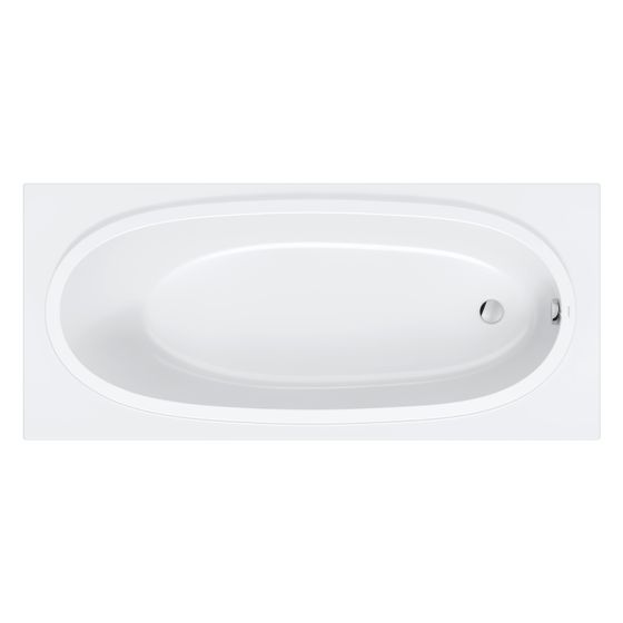 Duravit Balcoon Badewanne 480x800x1800mm, Weiß glänzend, Rechteckig, Einbau, 1 Rückenschräge variabel, 137l, Nahtlose Acrylver.