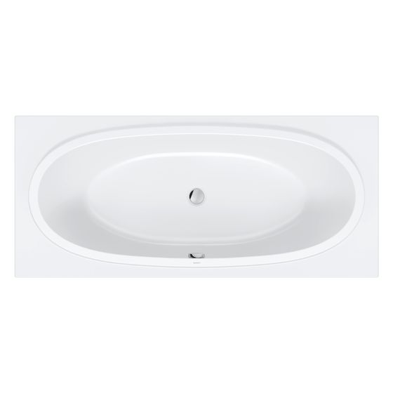 Duravit Balcoon Badewanne 485x800x1800mm, Weiß glänzend, Rechteckig, Einbau, 2 Rückenschrägen, 130l, Nahtlose Acrylverkleidung