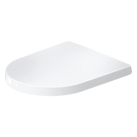 Duravit Balcoon WC-Sitz D-shaped Weiß, 374x40x458mm, ohne Absenkautomatik, Sitzgarnitur abnehmbar, überlappend
