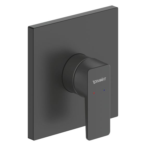 Duravit Manhattan Einhebelmischer Unterputz Set, 1 Verbraucher, Mattschwarz, Rosette eckig, 130x130mm, mit Funktionseinheit