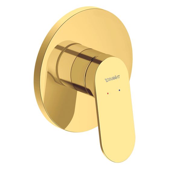 Duravit Wave Einhebelmischer Unterputz Set, 1 Verbraucher, Gold poliert, 1 Verbraucher, 21l/min, Rosette rund