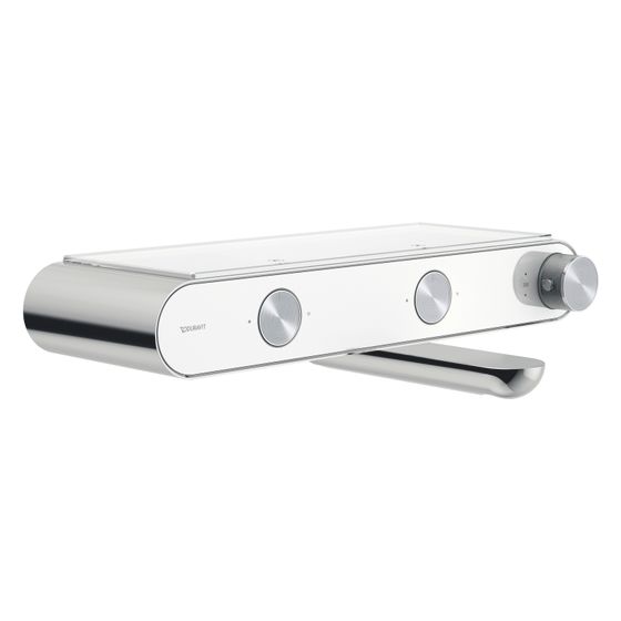Duravit Thermostatarmaturen Wannenthermostat Aufputz Chrom/Weiß Hochglanz Thermostatkartusche Aufputz S-Anschlüsse 1/2