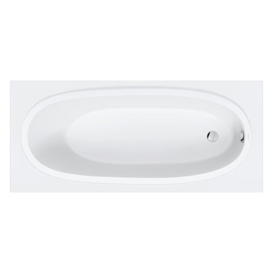 Duravit Balcoon Badewanne 480x750x1700mm, Mattweiß, Rechteckig, Einbau, 1 Rückenschräge variabel, 107l, Nahtlose Acrylverkl.