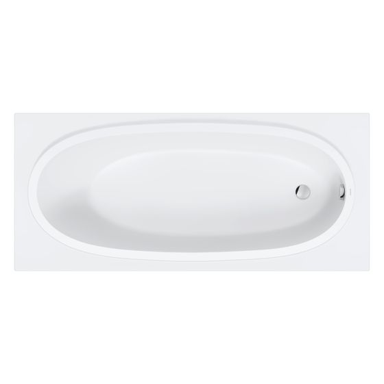 Duravit Balcoon Badewanne 480x800x1800mm, Mattweiß, Rechteckig, Einbau, 1 Rückenschräge variabel, 137l, Nahtlose Acrylverkl.
