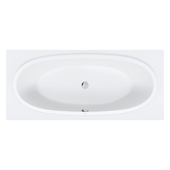Duravit Balcoon Badewanne 485x800x1800mm, Mattweiß, Rechteckig, Einbau, 2 Rückenschrägen, 130l, Nahtlose Acrylverkleidung