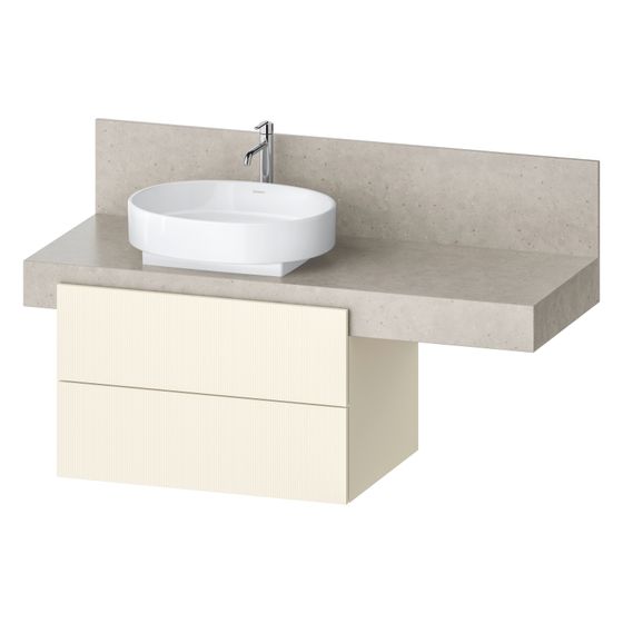 Duravit Balcoon Konsolen-Waschtischunterbau wandh. 570x800x522mm Schieferbraun Strukturiert Matt/Matt ohne KSP, Dekor 2 SK