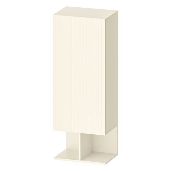 Duravit Balcoon Halbhochschrank Dekor 360x500x1320mm Elfenbein Strukturiert Matt/Matt, 1 Tür L, 2 oF Unten