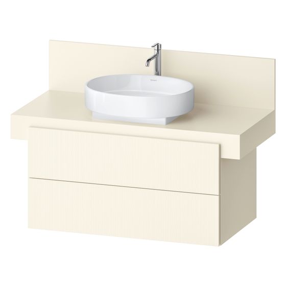 Duravit Balcoon Konsolen-Waschtischunterbau wandh 570x1000x534mm Elfenbein Strukturiert Matt/Matt, ohne KSP Dekor 2 SK