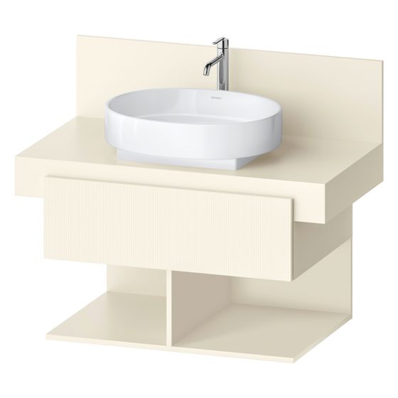 Duravit Balcoon Konsolen-Waschtischunterbau wandhäng. 570x800x534mm Elfenbein Strukturiert Matt/Matt ohne KSP, Dekor 1 SK, 2 oF