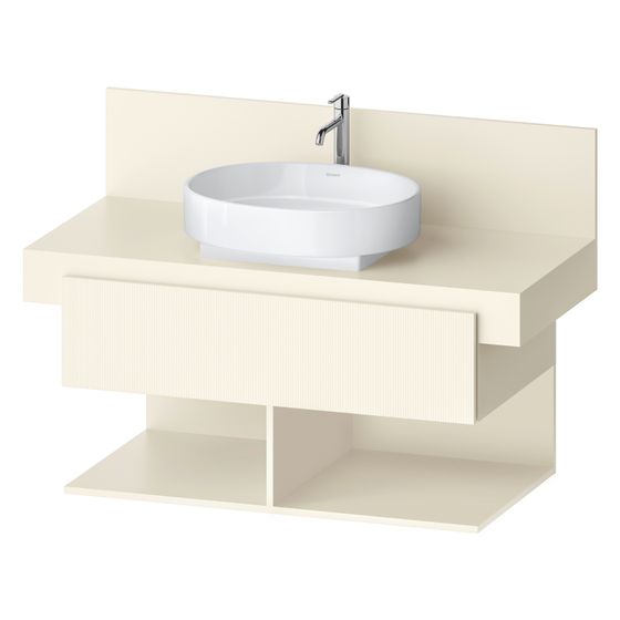 Duravit Balcoon Konsolen-Waschtischunterbau wandhäng. 570x1000x534mm Elfenbein Strukturiert Matt/Matt ohne KSP Dekor 1 SK, 2 oF