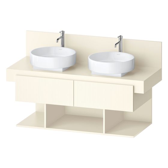 Duravit Balcoon Konsolen-Waschtischunterbau wandh. 570x1200x534mm Elfenbein Strukturiert Matt/Matt ohne KSP, 2 SK