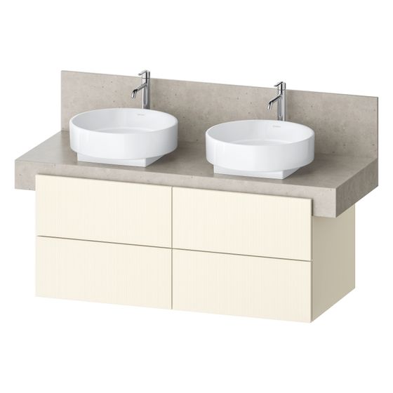 Duravit Balcoon Konsolen-Waschtischunterbau wandh 570x1200x522mm Elfenbein Strukturiert Matt/Matt, ohne KSP Dekor 4 SK