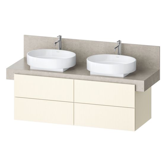 Duravit Balcoon Konsolen-Waschtischunterbau wandh 570x1400x522mm Elfenbein Strukturiert Matt/Matt, ohne KSP Dekor 4 SK